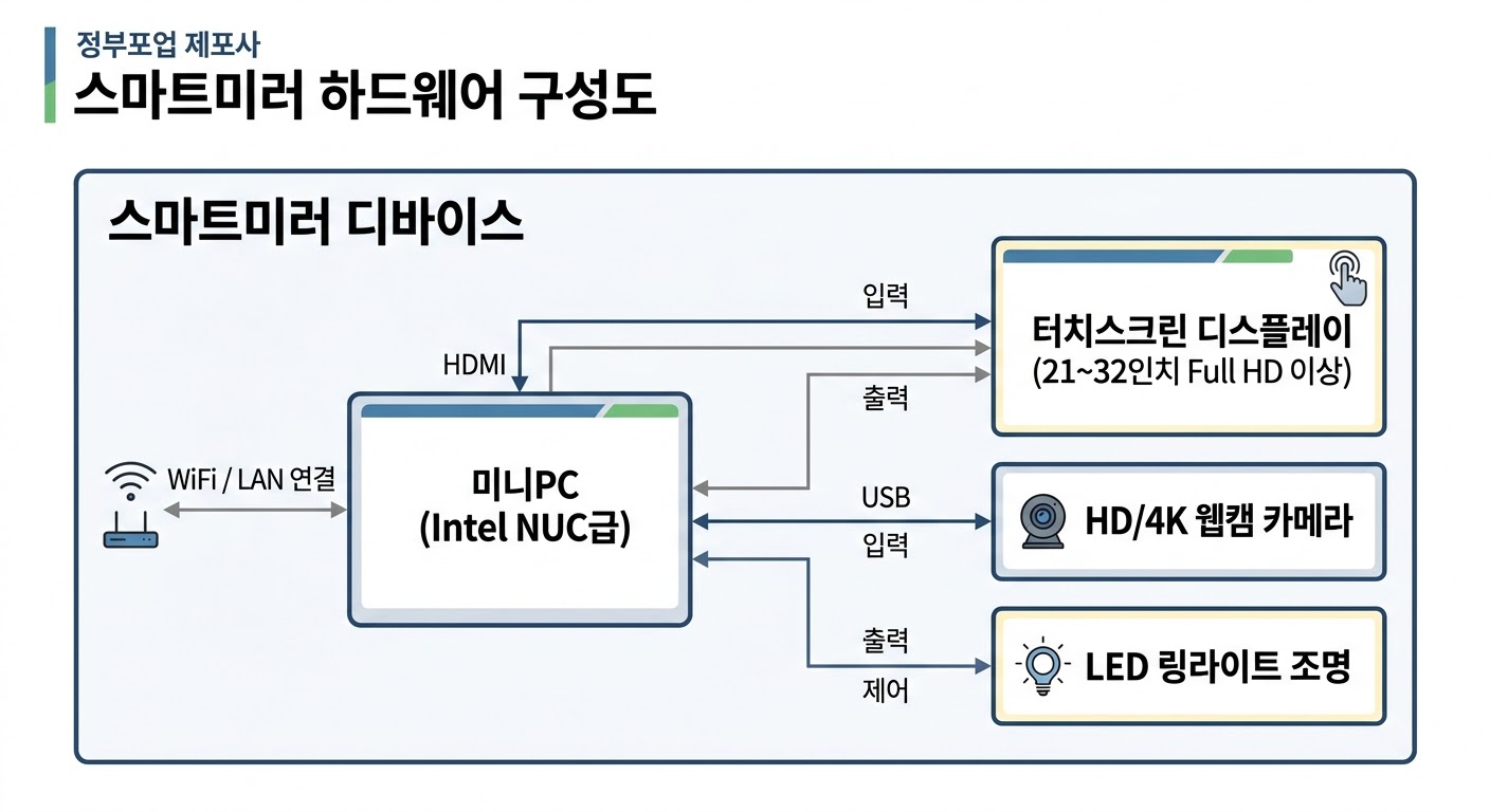스마트미러 하드웨어 구성도